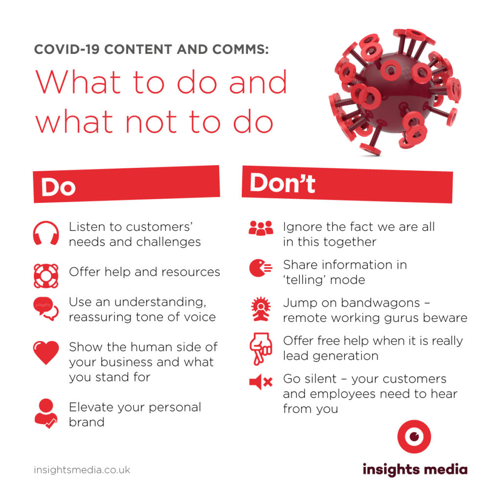 Covid-19 content and comms: what to do and what not to do