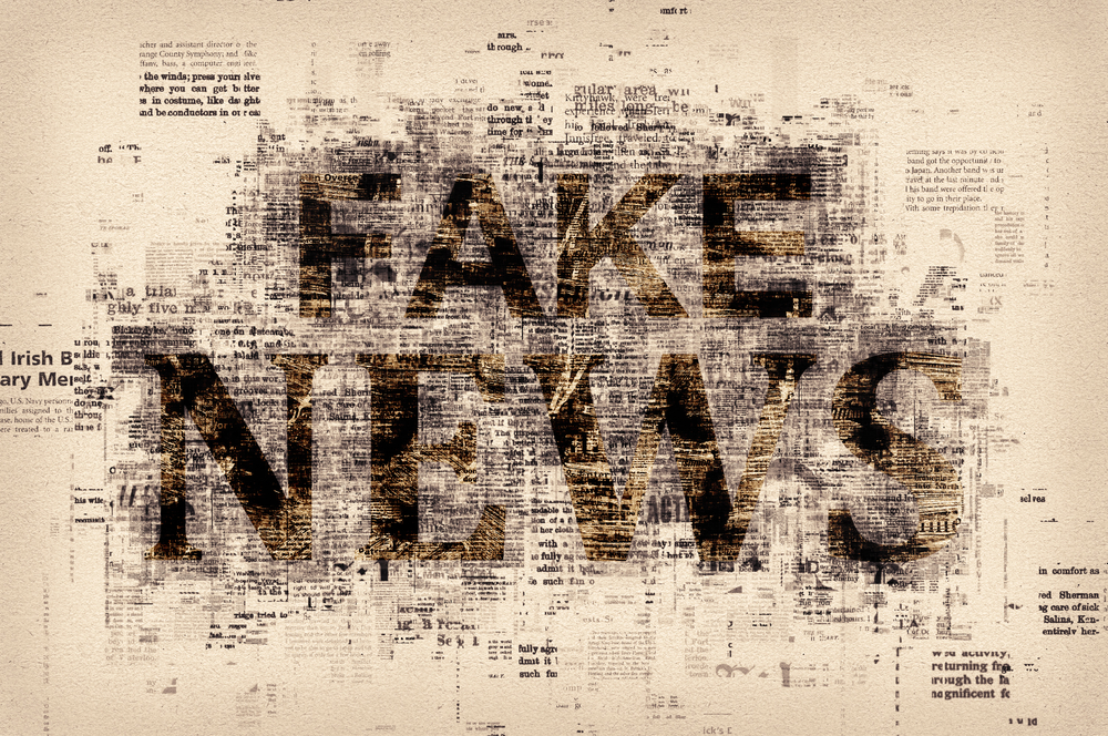 the words fake news