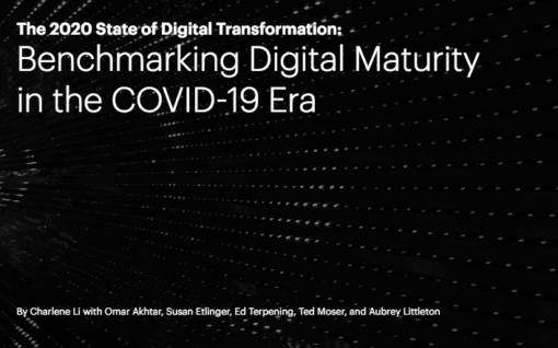 Report cover for The 2020 State of Digital Transformation: Benchmarking Digital Maturity in the COVID-19 Era