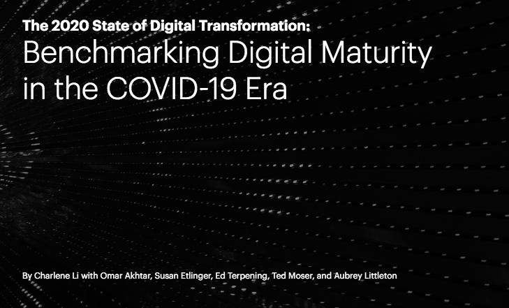 Report cover for The 2020 State of Digital Transformation: Benchmarking Digital Maturity in the COVID-19 Era