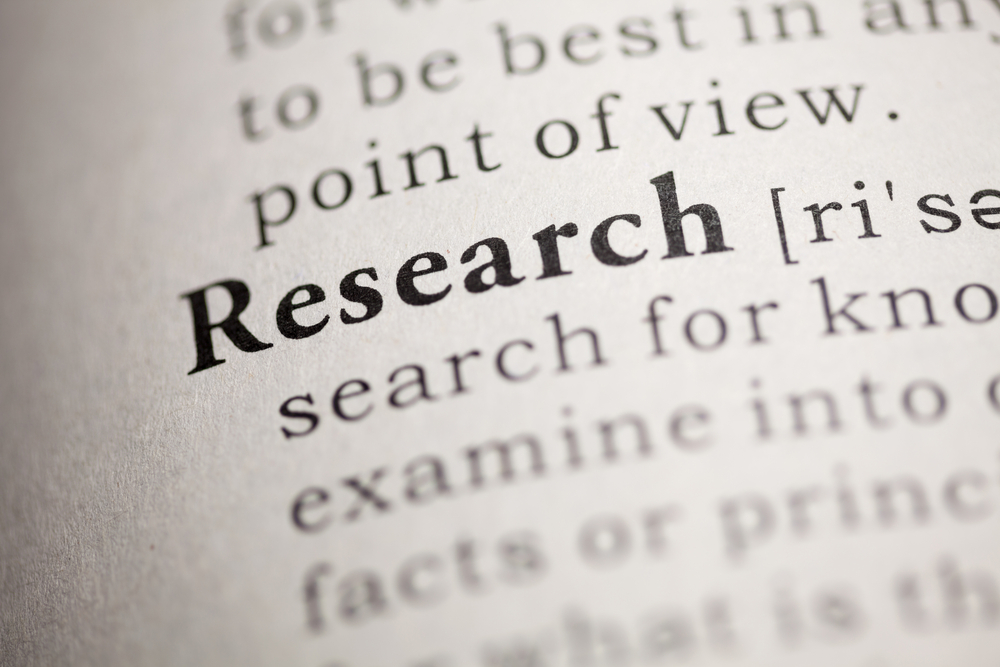 Dictionary definition of the word Research.